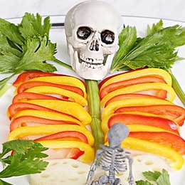 骸骨の野菜サラダ