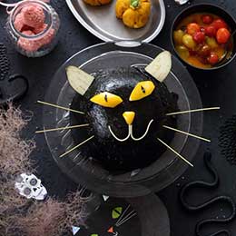 ハロウィン　黒猫寿司パーティ